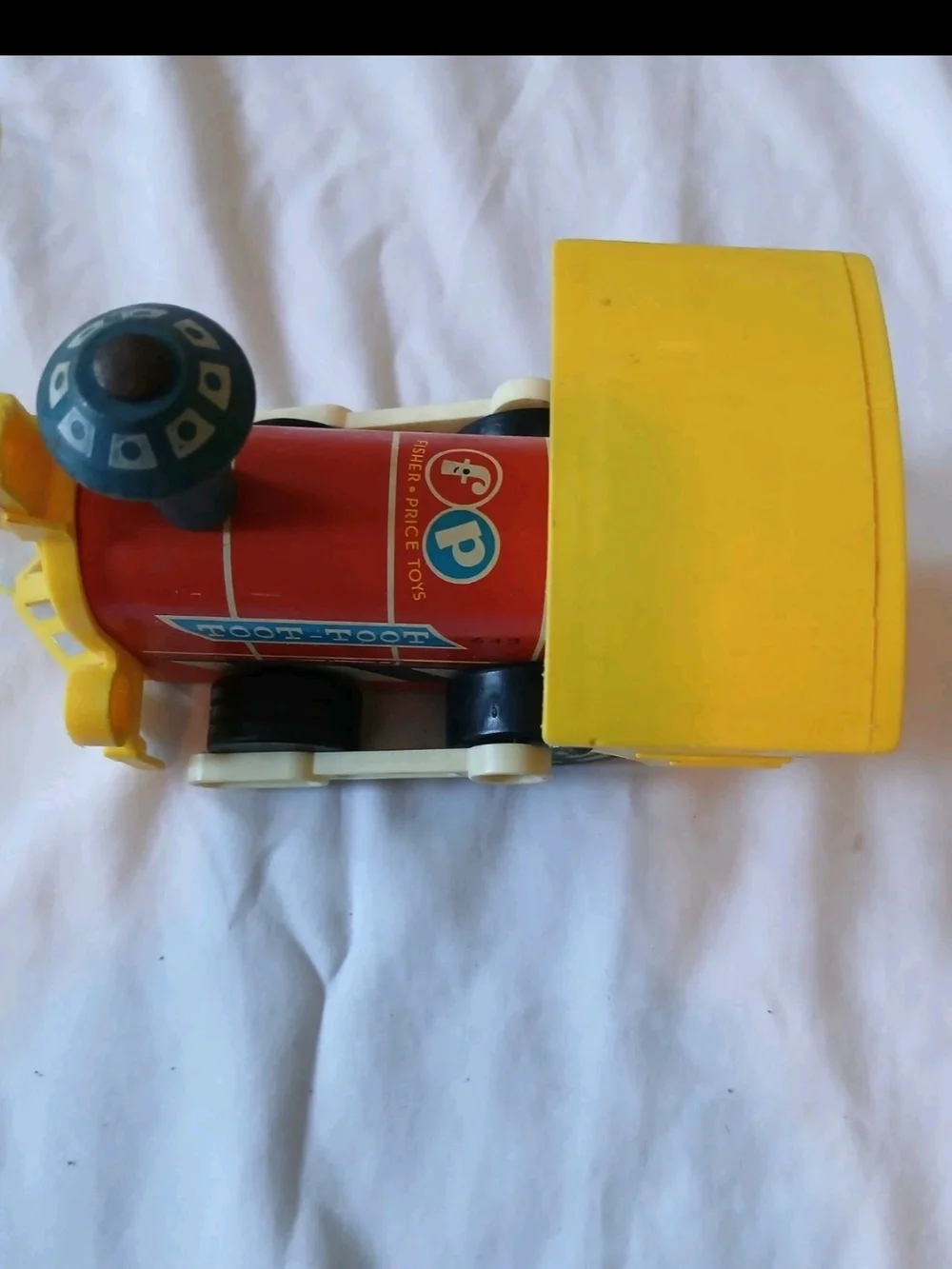 Vintage 1964 Fisher Price Toot-Toot Train #643 Wood & Plastic Pull Toy